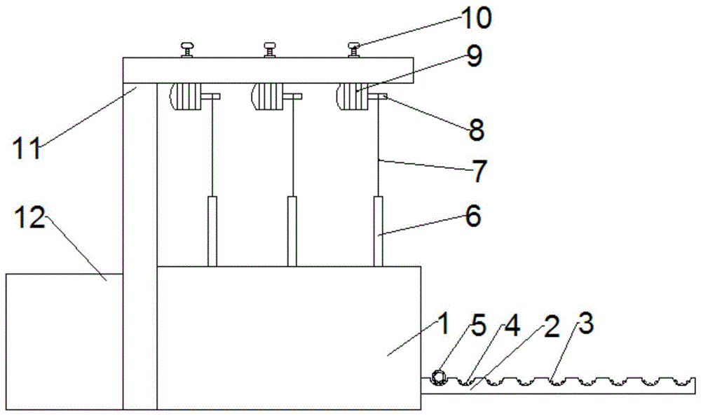一种PE管材生产摆放架的制作方法