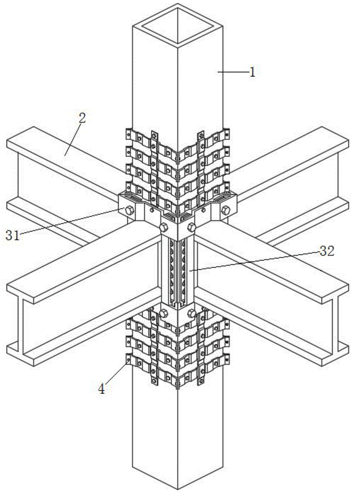 一种方形钢柱的加固结构的制作方法