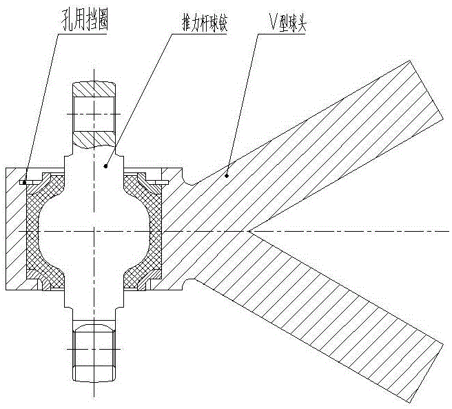 一种分体式推力杆V型球头制作方法及V型球头与流程