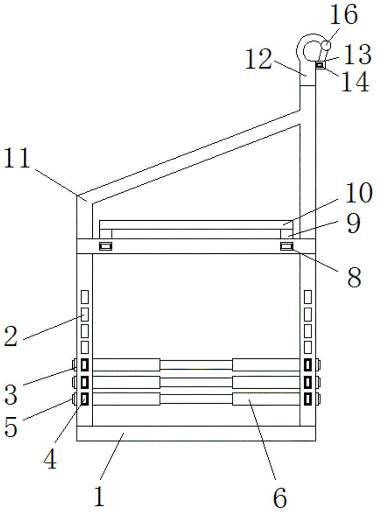 一种建筑挂篮装配式防护结构的制作方法