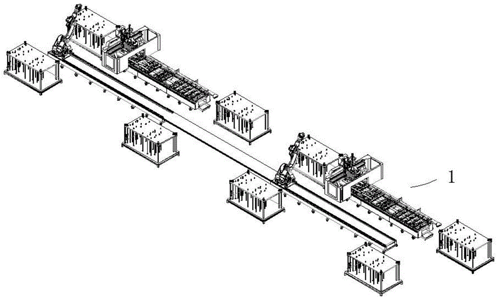 一种五轴数控双工位木门生产线的制作方法