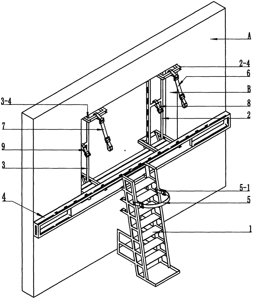 楼层窗外升降平移施工悬挂梯的制作方法