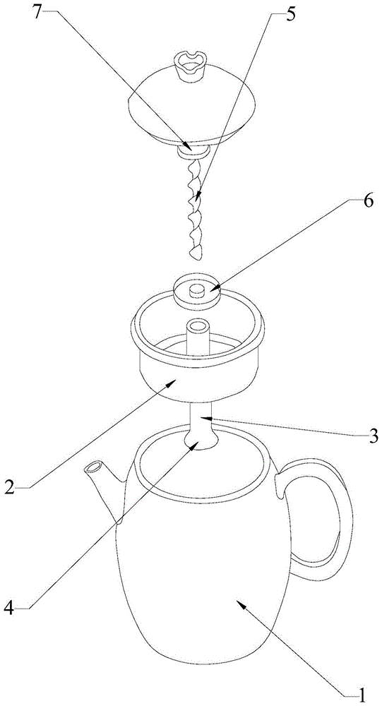 一种螺旋导水蒸茶器的制作方法