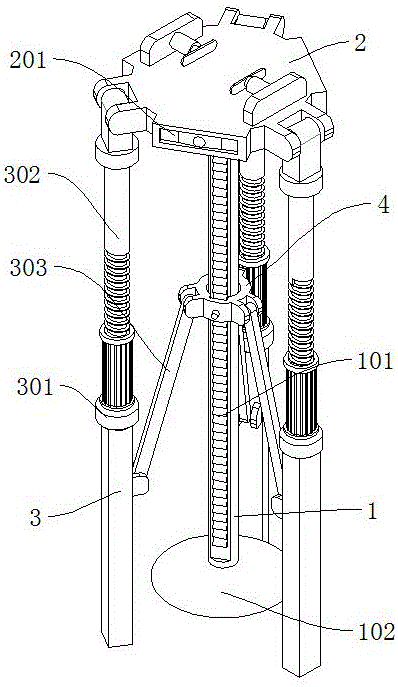 一种桥梁建筑施工用仪器稳固支架的制作方法