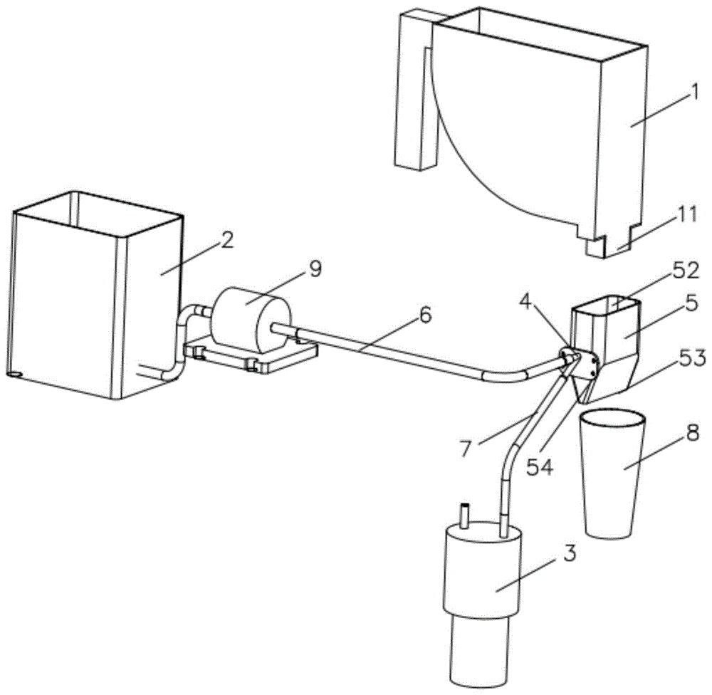 冲泡型饮料机的空中搅拌系统的制作方法