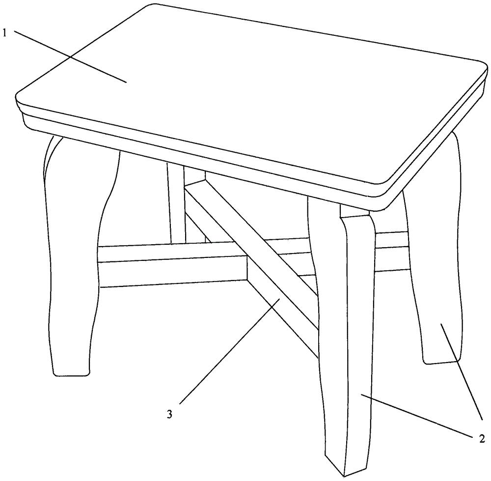 一款纯榫卯结构小木凳的制作方法
