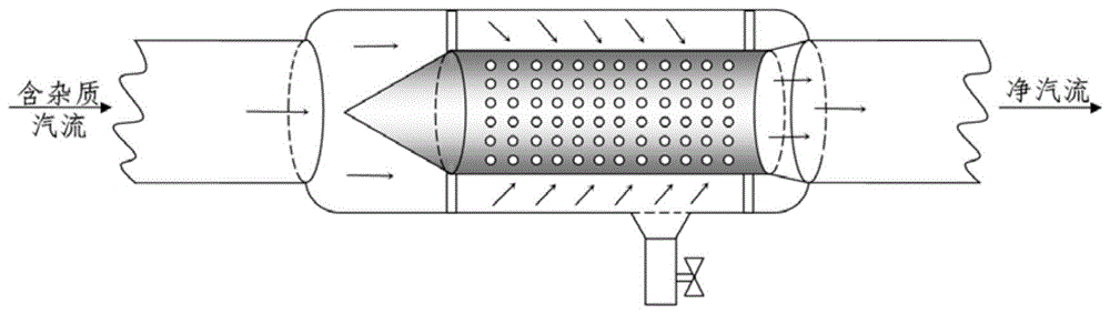 一种电站锅炉蒸汽吹管零阻力集粒器的制作方法