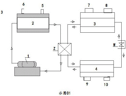 二次逆相式空气源热泵供暖装置及应用技术的制作方法