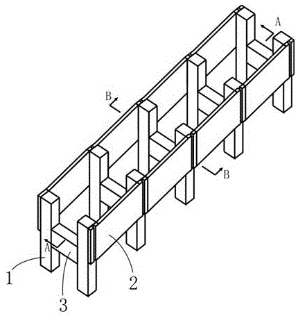 一种桩板肋复合式排导槽结构的制作方法