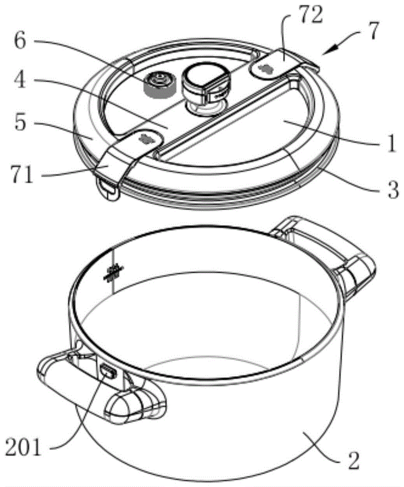 最新专利 家具;门窗制品及其配附件制造技术 一种微压锅,包括锅盖和锅