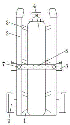 一种防晃动的钢瓶推车的制作方法