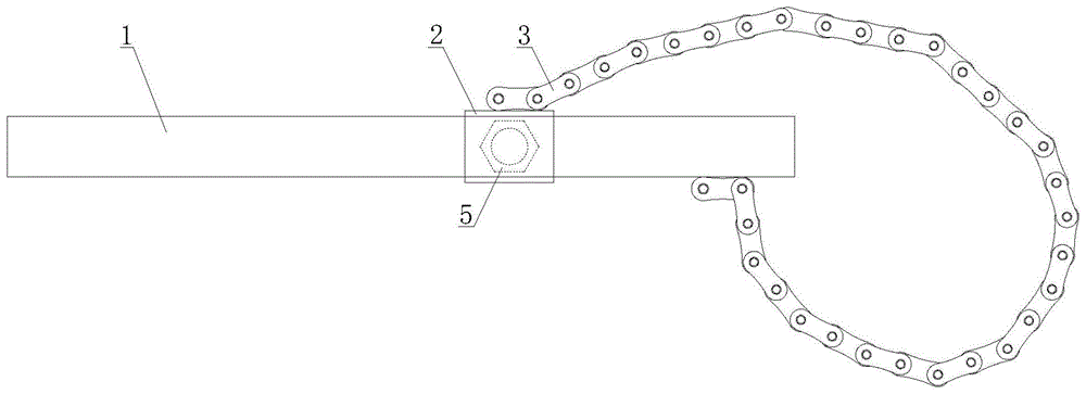 一种自制链条式活动扳手的制作方法