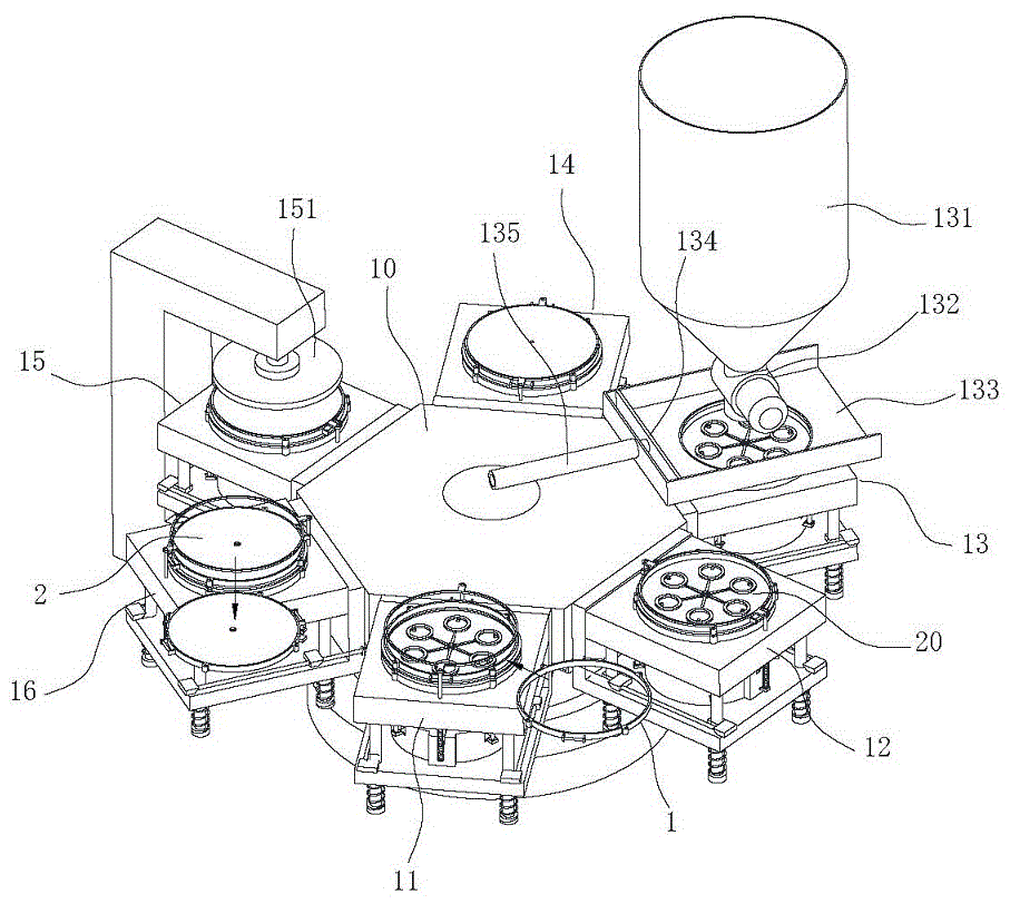 六工位砂型成型机的制作方法