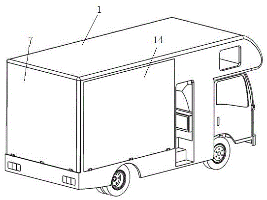 一种可向后面、向侧面扩展的房车车厢的制作方法