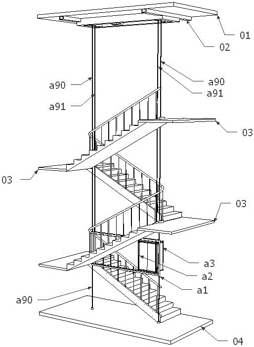 一种步梯楼道内升降装置的制作方法