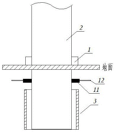 一种安装在地底的电杆上抗震装置的制作方法