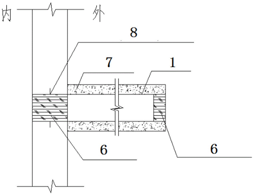 一种综合管廊刚性管道的引出构造的制作方法
