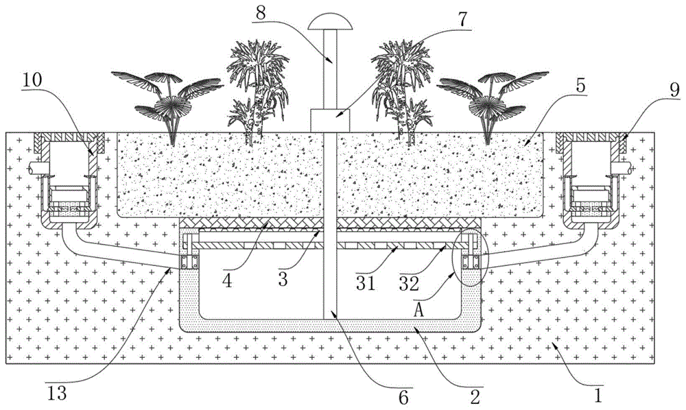 一种海绵城市用花园排水系统的制作方法