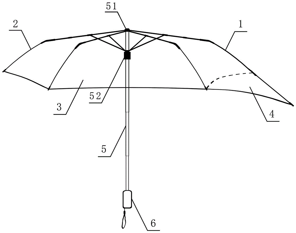 一种多折背包伞的制作方法