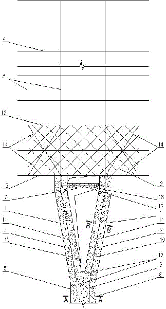 Y形柱柱顶支撑钢桁架的转换结构的制作方法