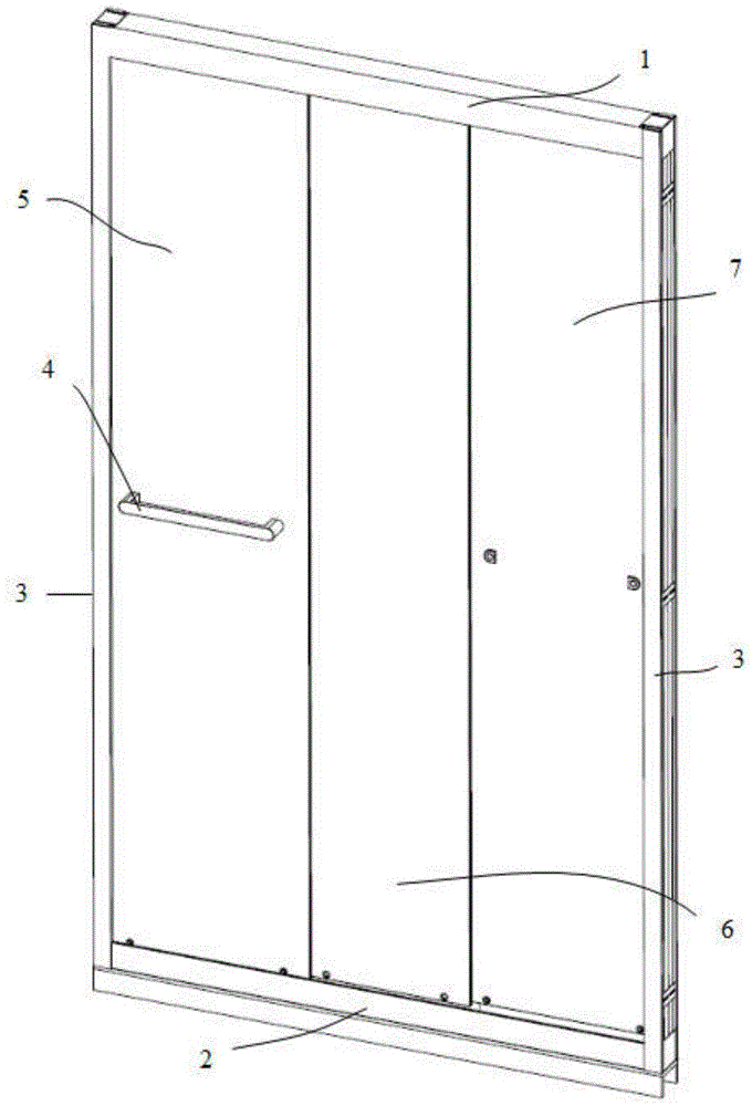 一种淋浴房三门联动结构及其安装方法与流程