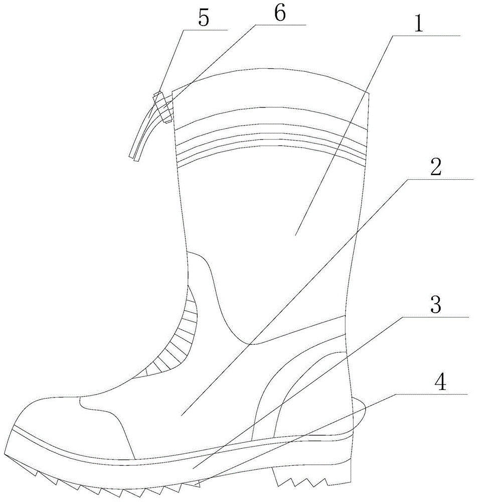 可收紧筒口的多功能防护雨靴的制作方法