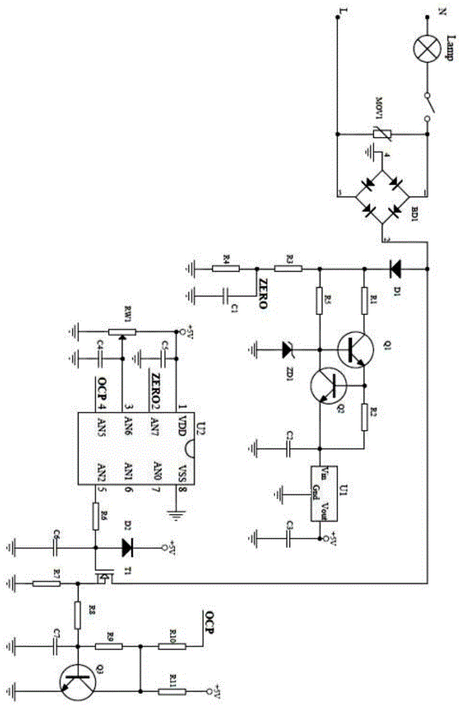 一种后沿相位控制灯具调光器的制作方法