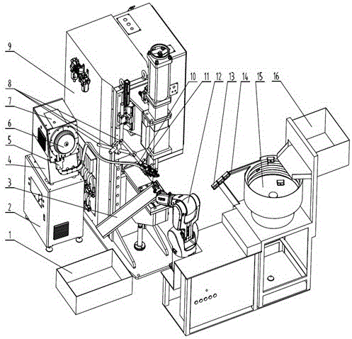 转盘式分拣、输送凸焊螺母自动焊接系统结构的制作方法