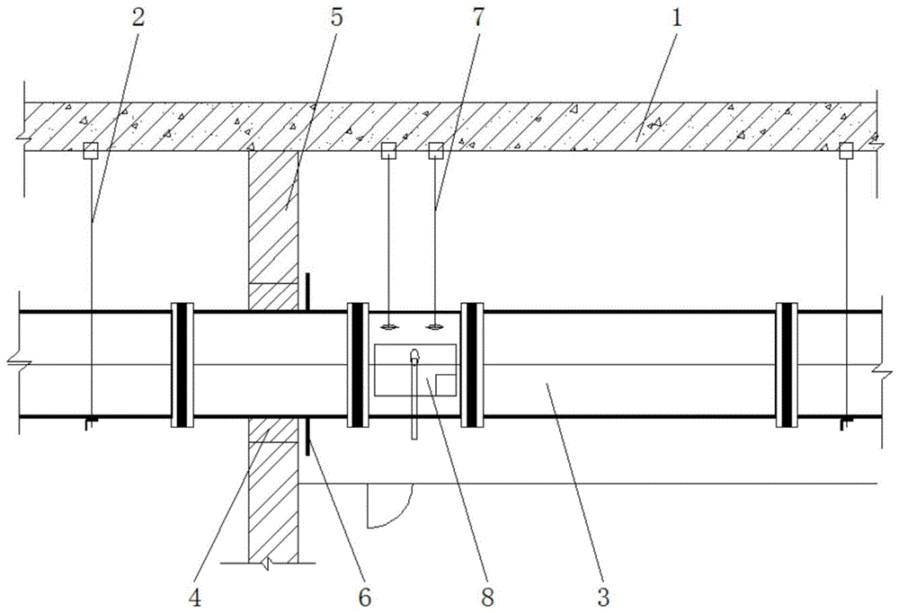 用于高层建筑的通风管穿越防火墙结构的制作方法