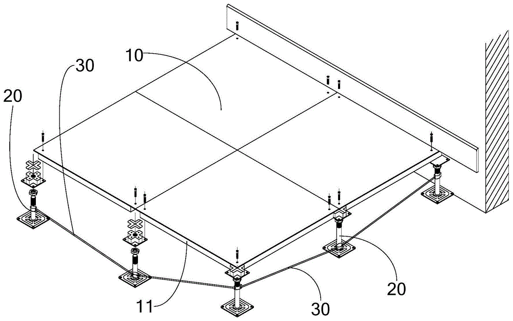 架空地板结构的制作方法