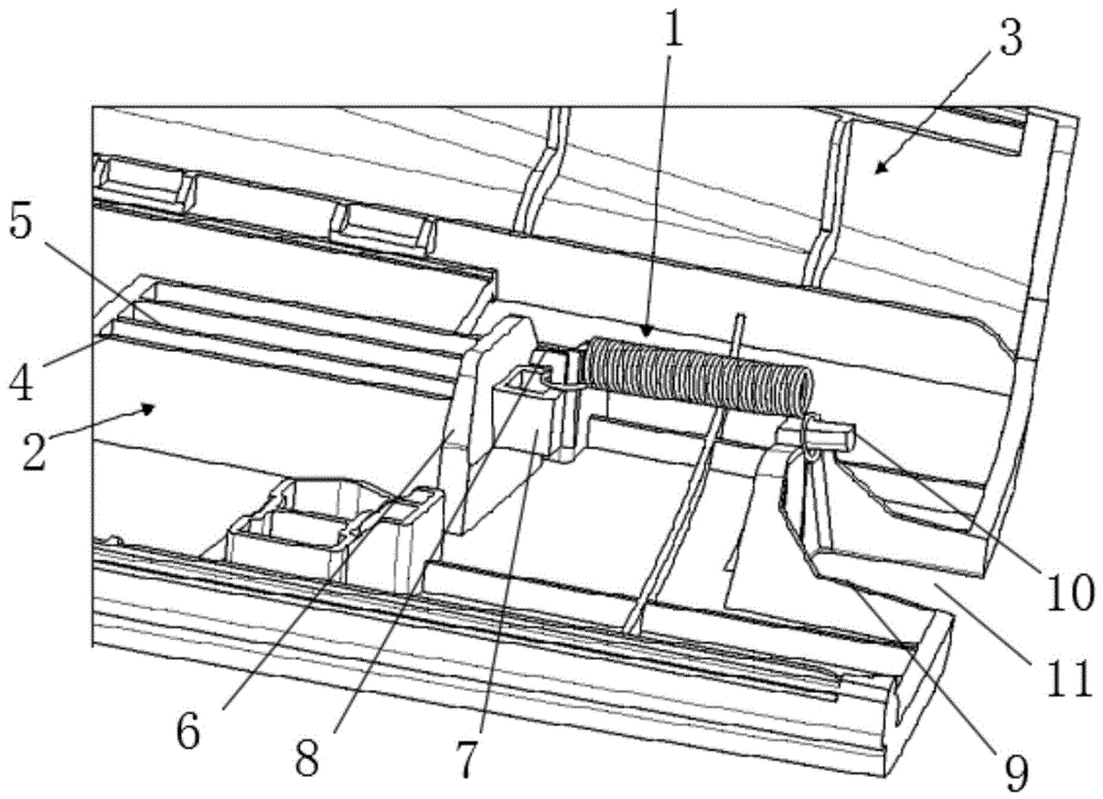 一种安全带滑动板弹簧安装结构的制作方法