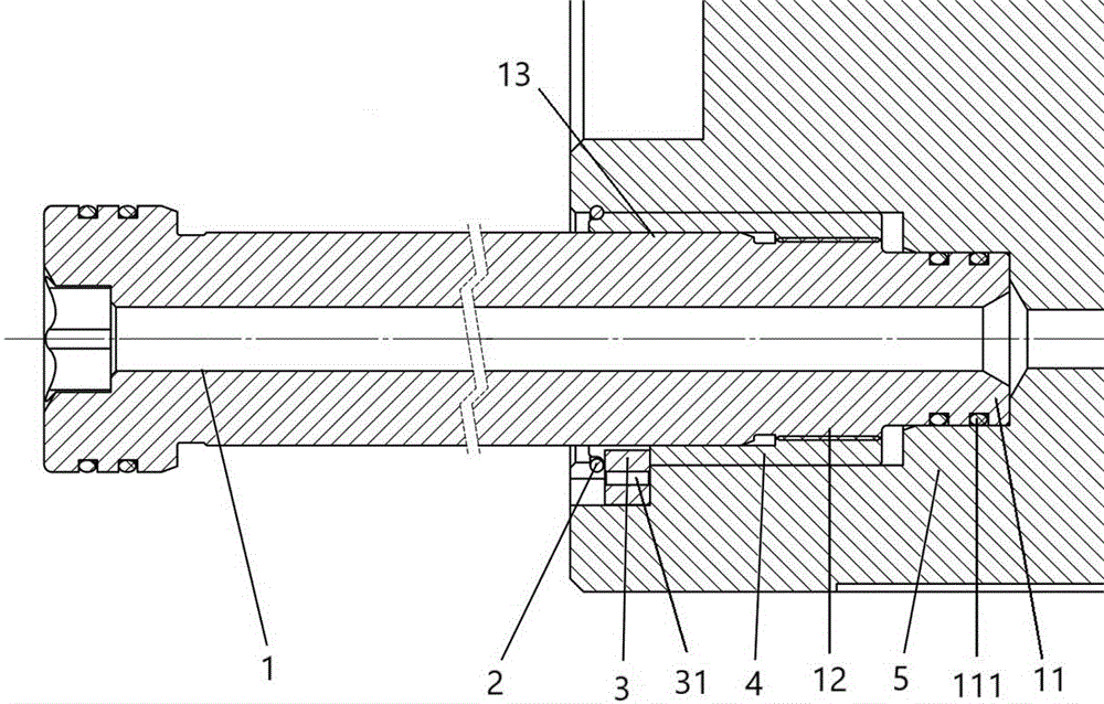 闸板防喷器中侧门开闭杆与壳体的连接结构的制作方法