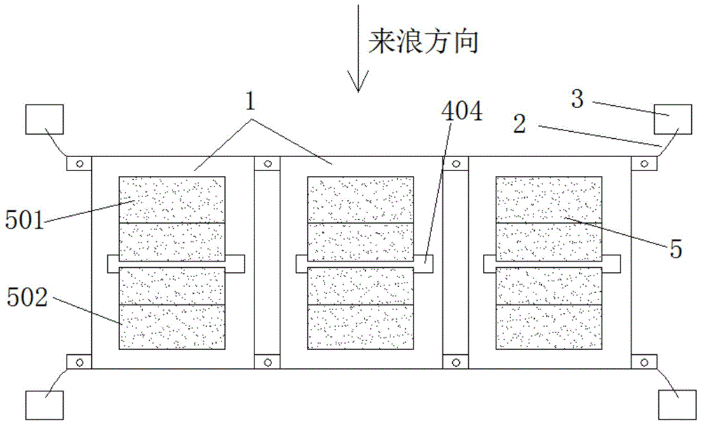 本实用新型涉及海洋工程技术领域,具体涉及一种浮式防波堤.