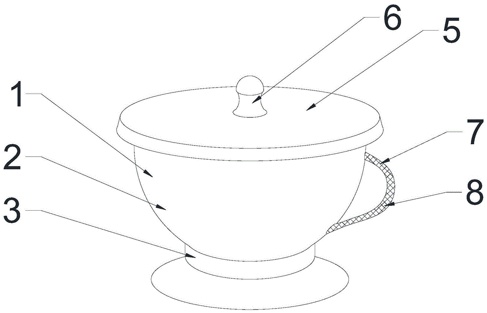 一种防烫手陶瓷碗的制作方法