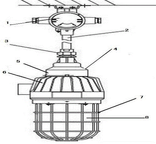 一种含有活动螺口灯头的LED防爆灯具的制作方法