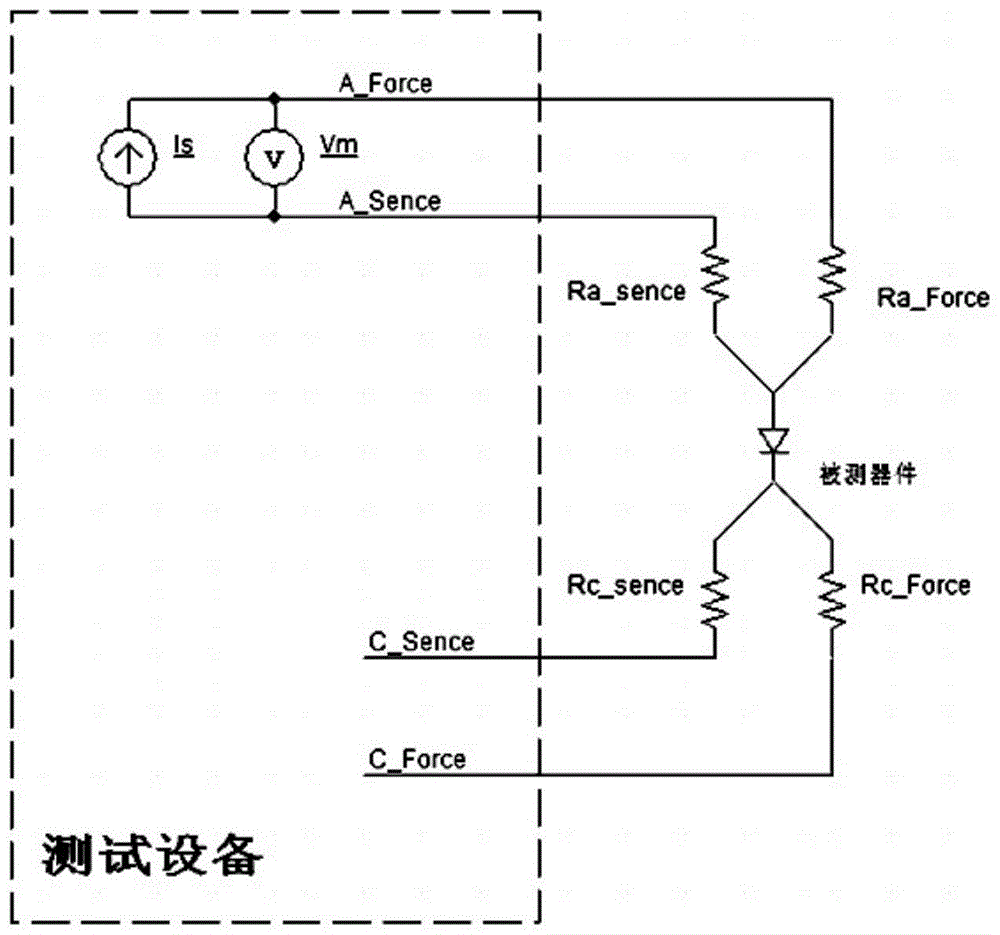 一种开尔文连接电路的测试电路的制作方法