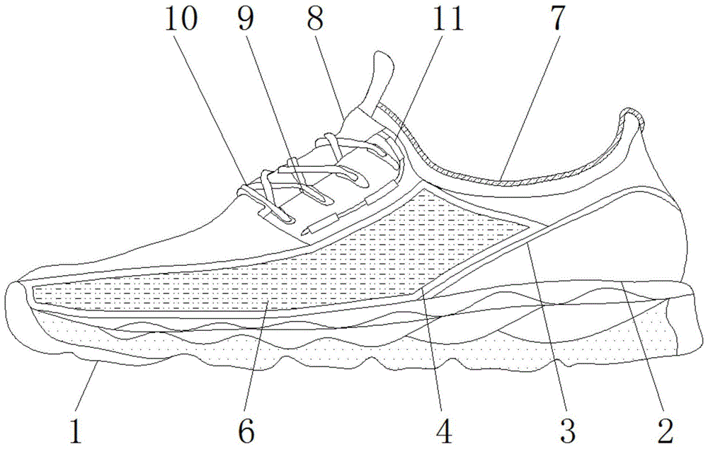 一种可防止脚跟起泡的运动鞋的制作方法
