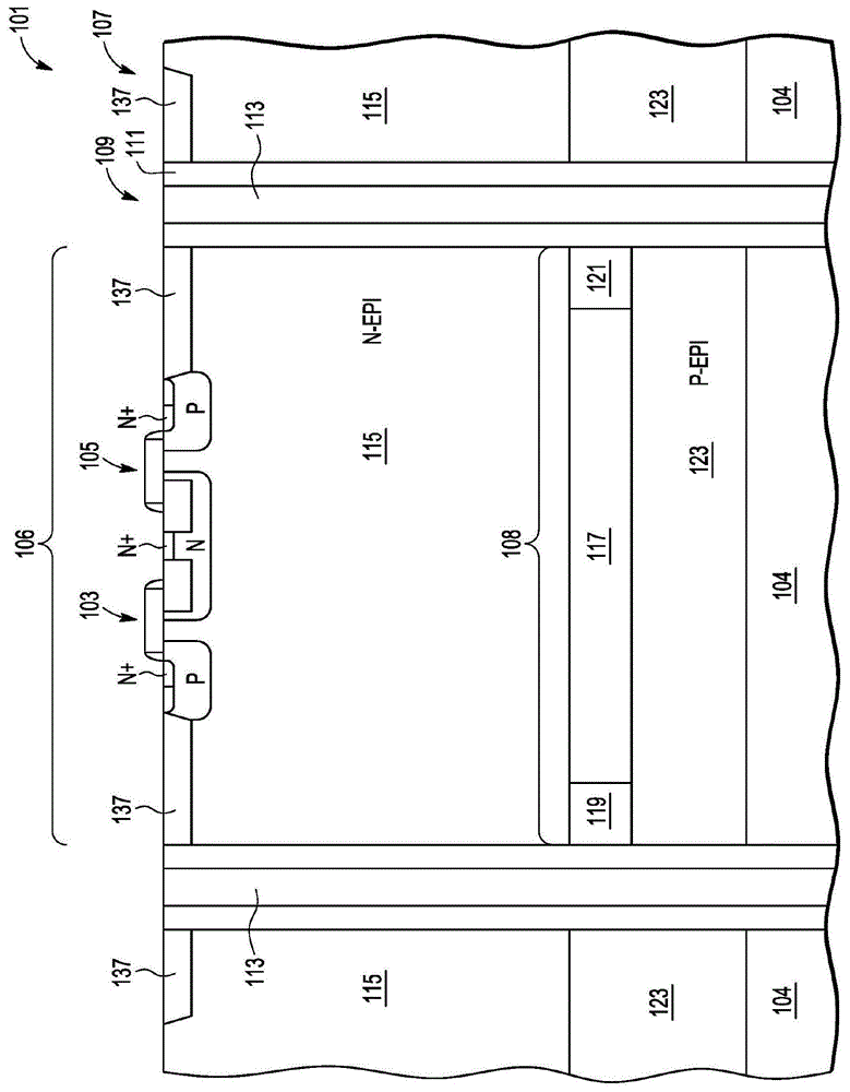 具有埋入式掺杂的隔离区域的裸片的制作方法