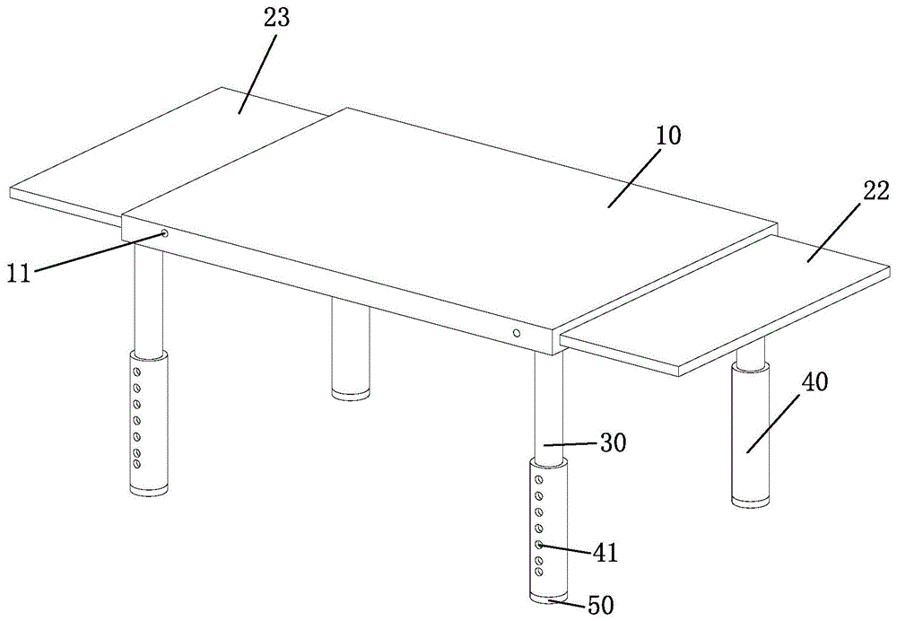 一种可调节高度和长度的桌子的制作方法