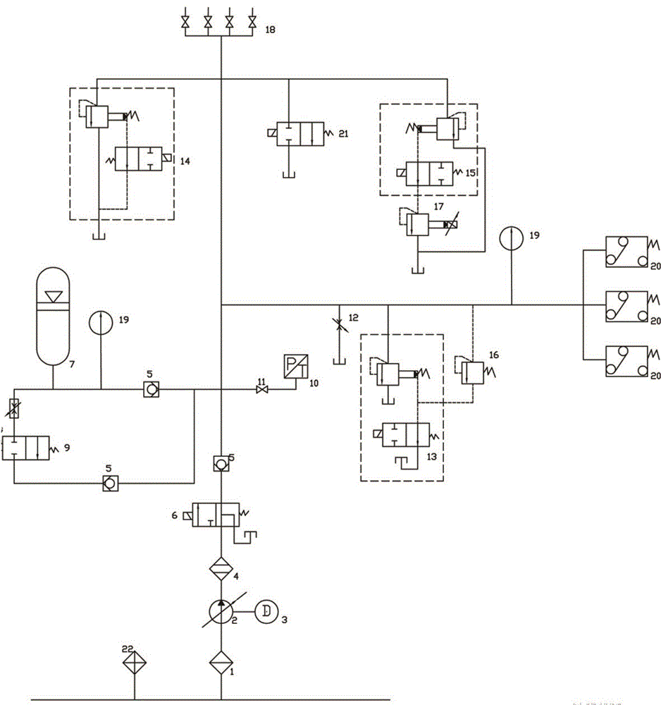 主井液压站冗余回路改造系统的制作方法