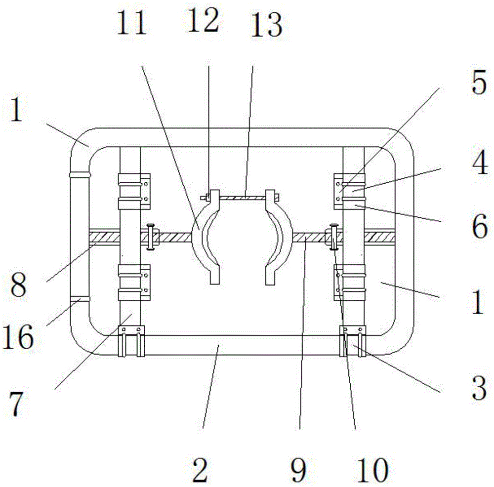 一种排水用便于移动的水泵安放架的制作方法