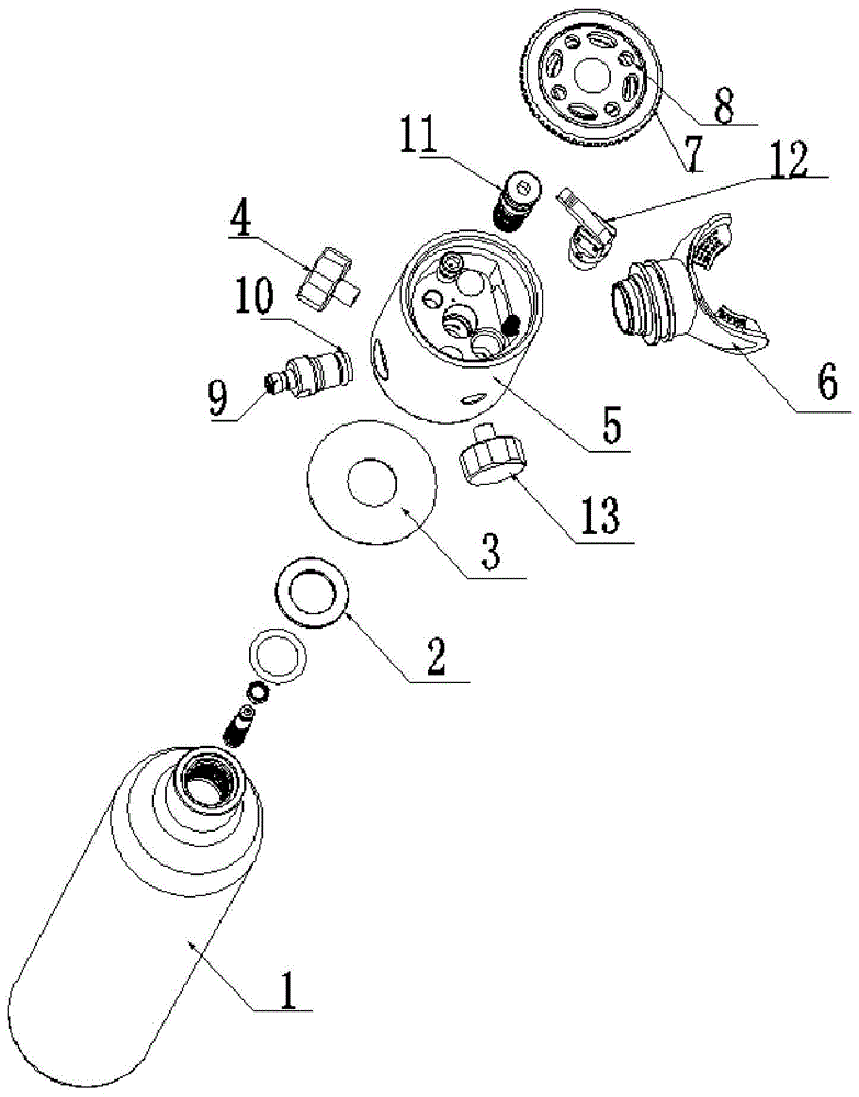 一种便携式恒压潜水应急呼吸器的制作方法