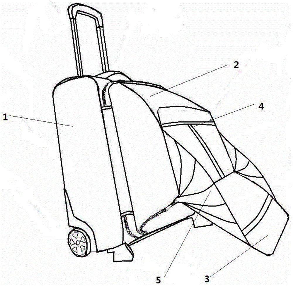 一体式前口袋风琴片状的旅行箱的制作方法