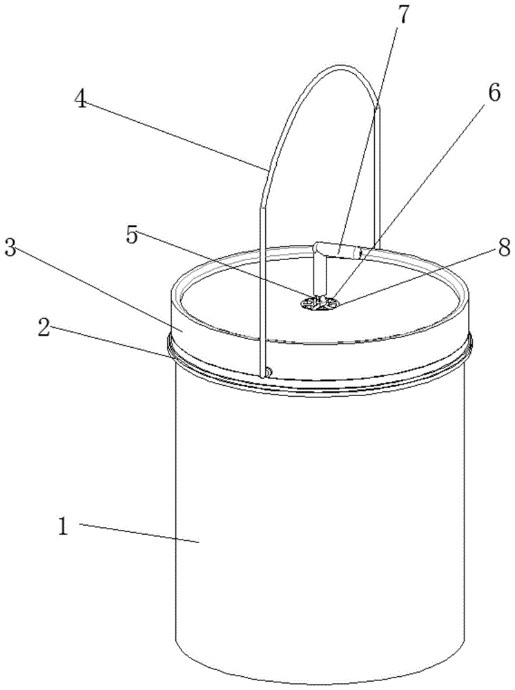 一种带有搅拌装置的涂料分装桶的制作方法