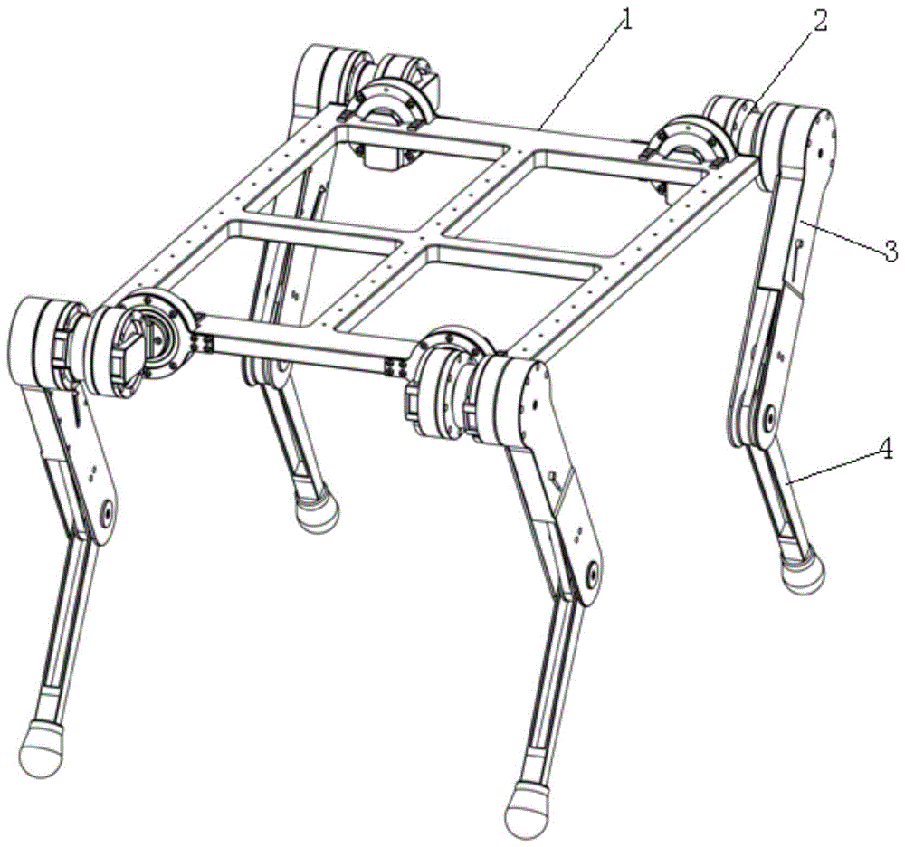 一种基于串联机械腿的四足机器人平台的制作方法