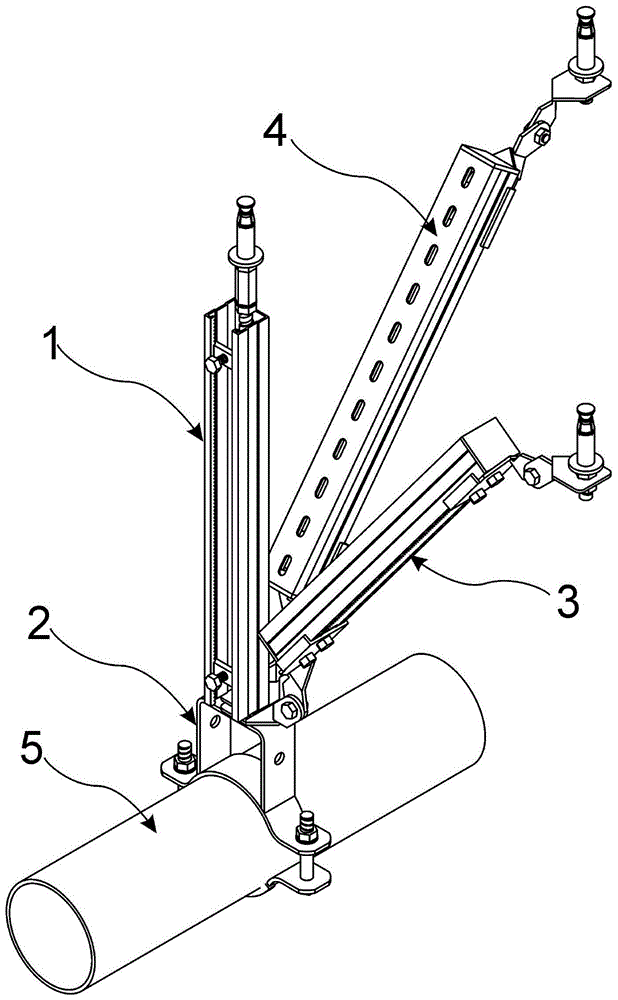 一种圆形管道双向抗震支架吊装机构的制作方法