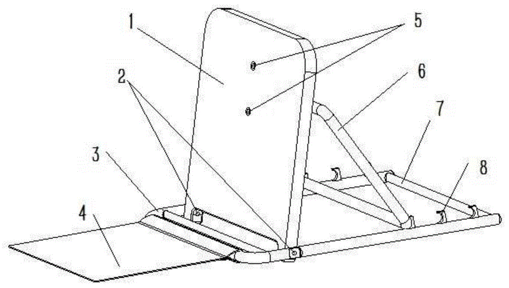 一种床铺用可折叠式支架靠背的制作方法
