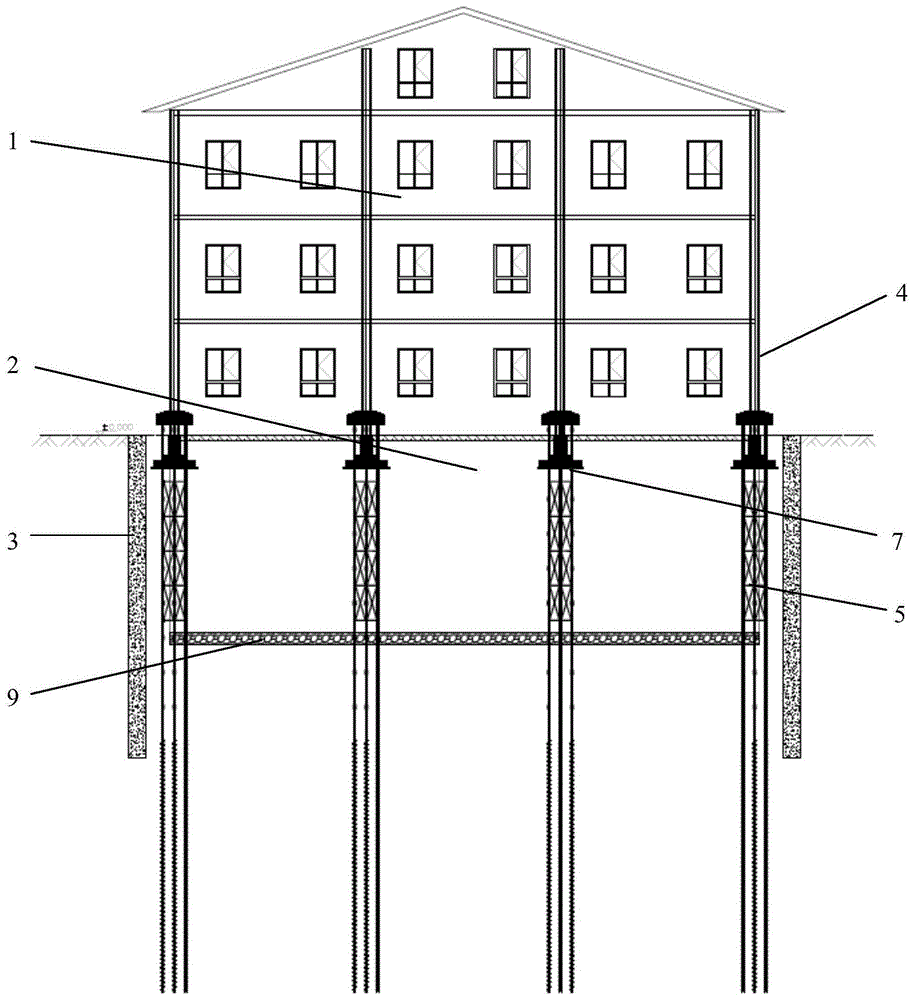 一种既有建筑下方增层扩建的方法与流程