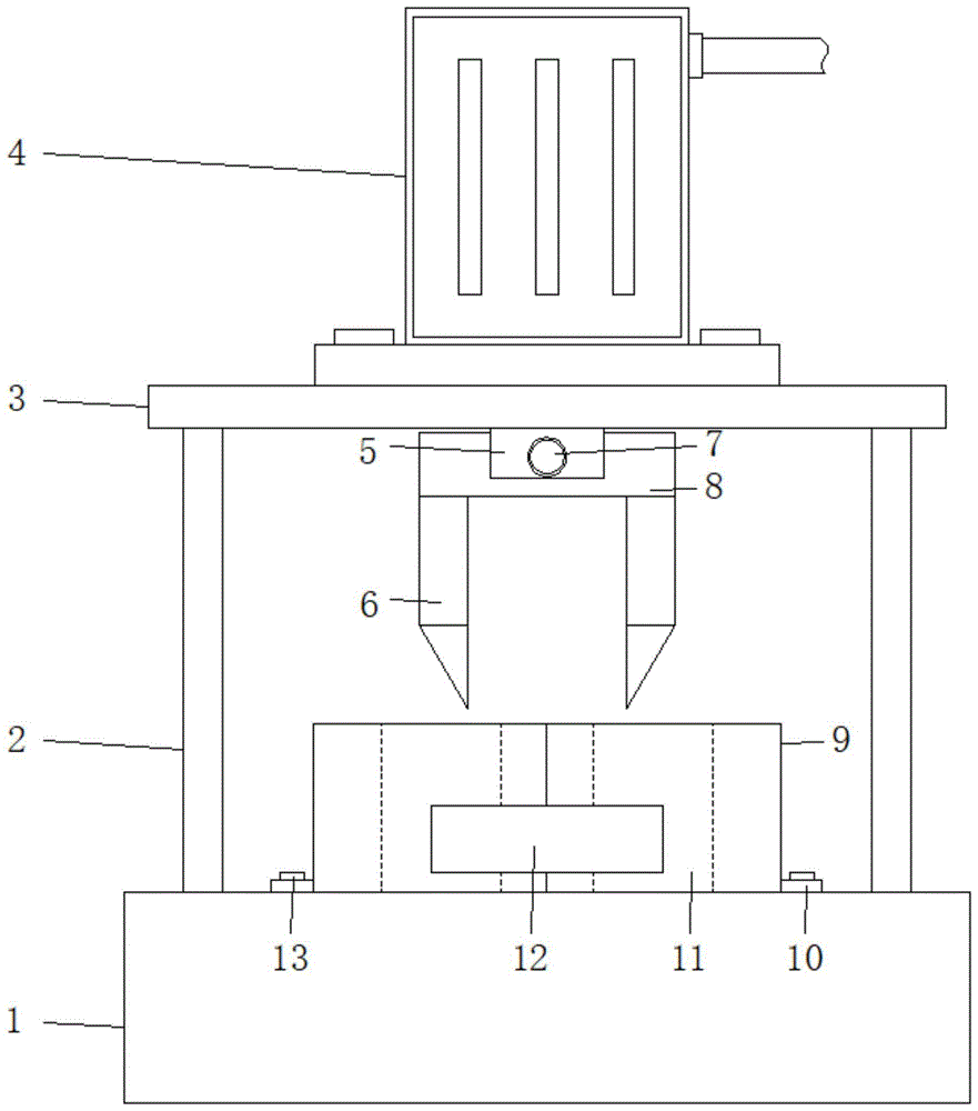 一种可调节的门窗型材切口模具的制作方法