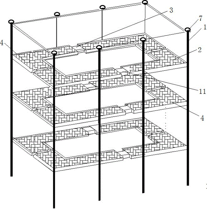 高墩翻模施工钢筋绑扎防护架的制作方法